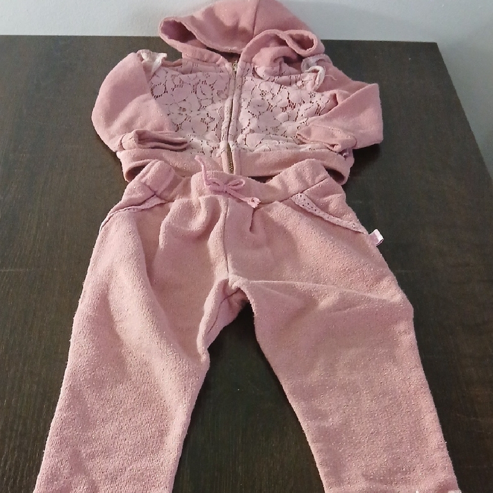 Pink Hooded Baby Outfit LIMITED TOO 18 months